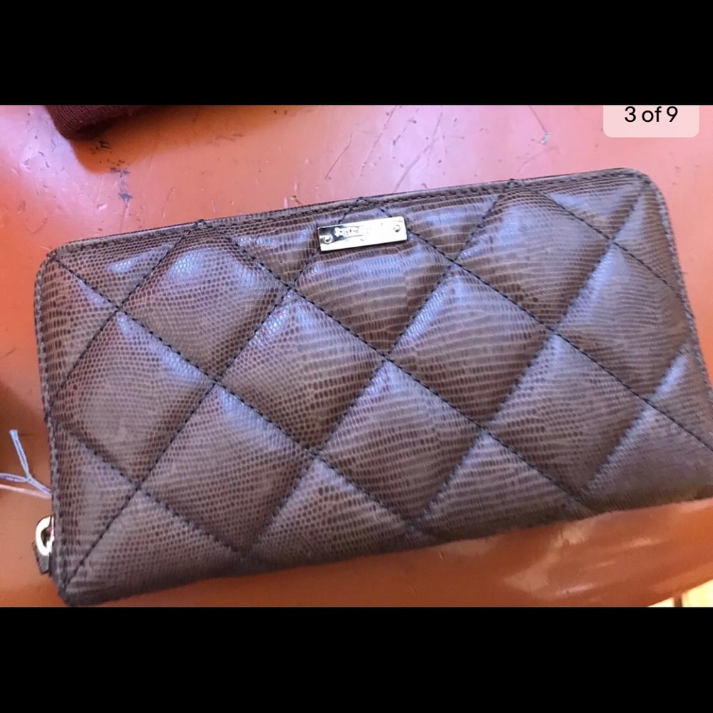 NWT Kate Spade zip around quilted leather long wallet